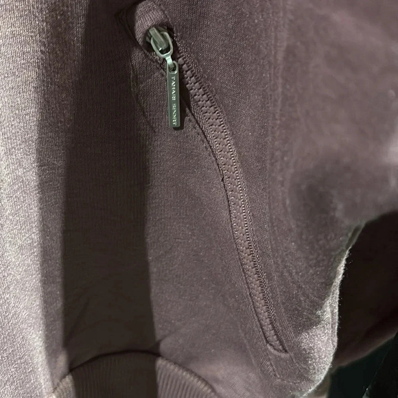 Tahari Sport Velvet soft sleeves & interior, crewneck, pullover, zip hip pockets - Picture 8 of 12